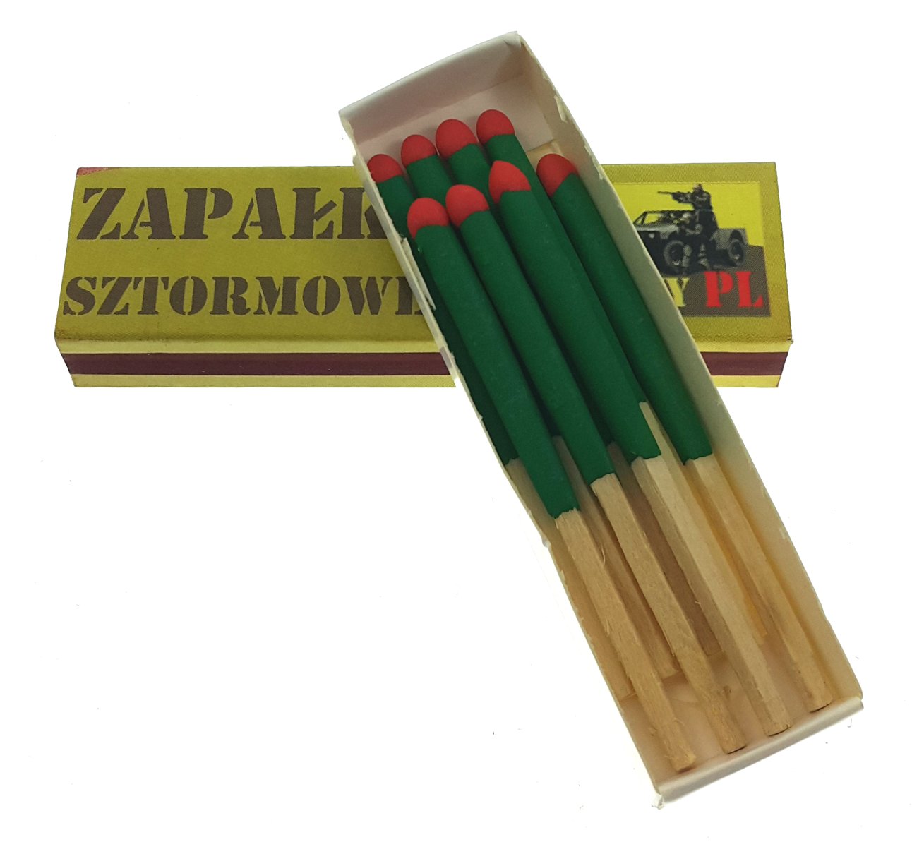 

Zapałki Sztormowe 8 sztuk+wodoszczelne opakowanie
