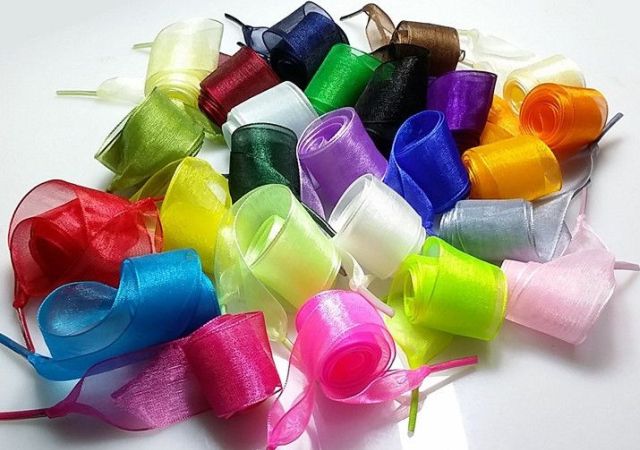

Sznurówki Sznurowadła Wstążki kokardki_organza_120