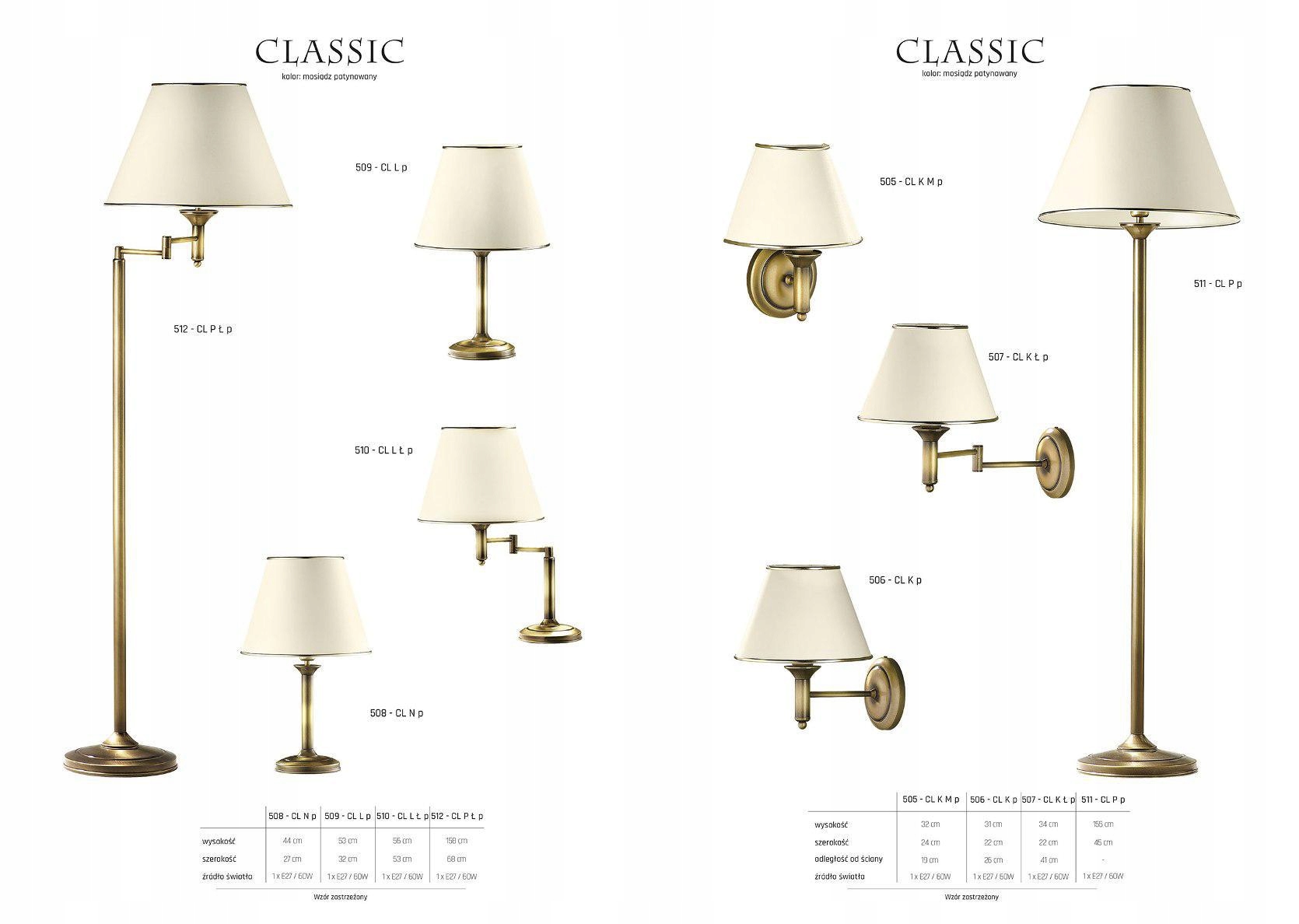 Lampa Stołowa Nocna Abażur Salonu Classic Patyna Zasilanie sieciowe