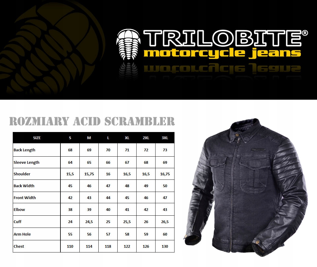 Kurtka KEVLAR TRILOBITE ACID SCRAMBLER | r. XXL Rozmiar XXL