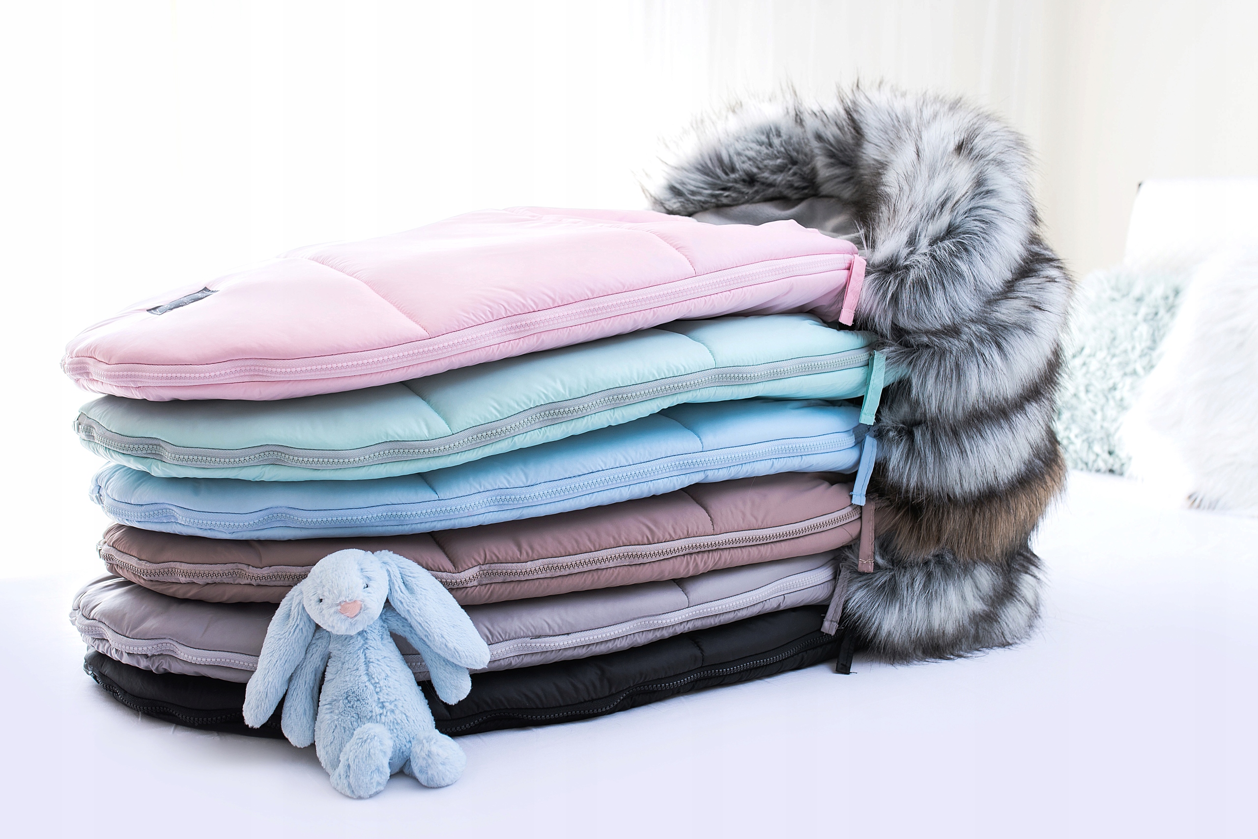 ŚPIWOREK PLUS MUFKI FLOO FOR BABY JAKOŚĆ FUTERKO Długość 90 cm