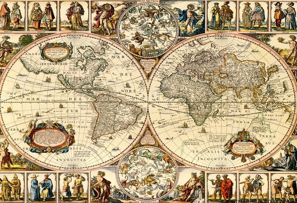 

Stara mapa świata plakat plakaty 100x70