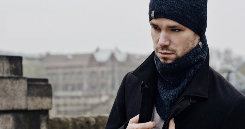 komplet męski CZAPKA beanie+ komin GOLF bex GRAFIT Marka inna