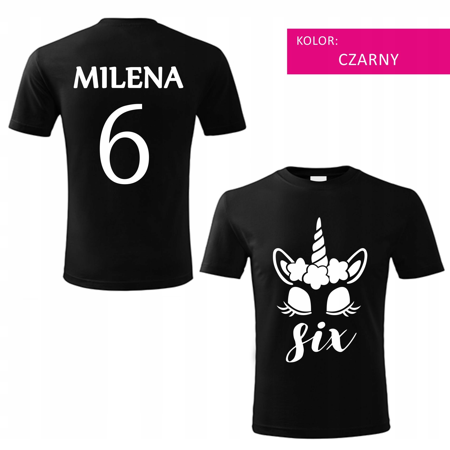 Koszulka z nadrukiem dziecięca NA URODZINY IMIĘ 6L Marka Inna marka