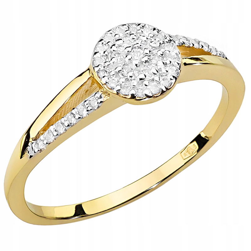 

Pierścionek Złoty Z Brylantami 0,18ct