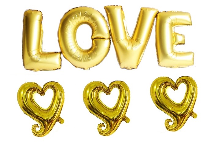 

Zestaw Balony balon ślub love + 3 Serca Hit !