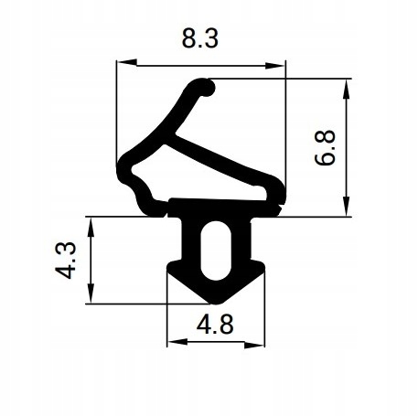 Uszczelka uszczelki okna PCV s-1172 Aluplast Długość 100 cm