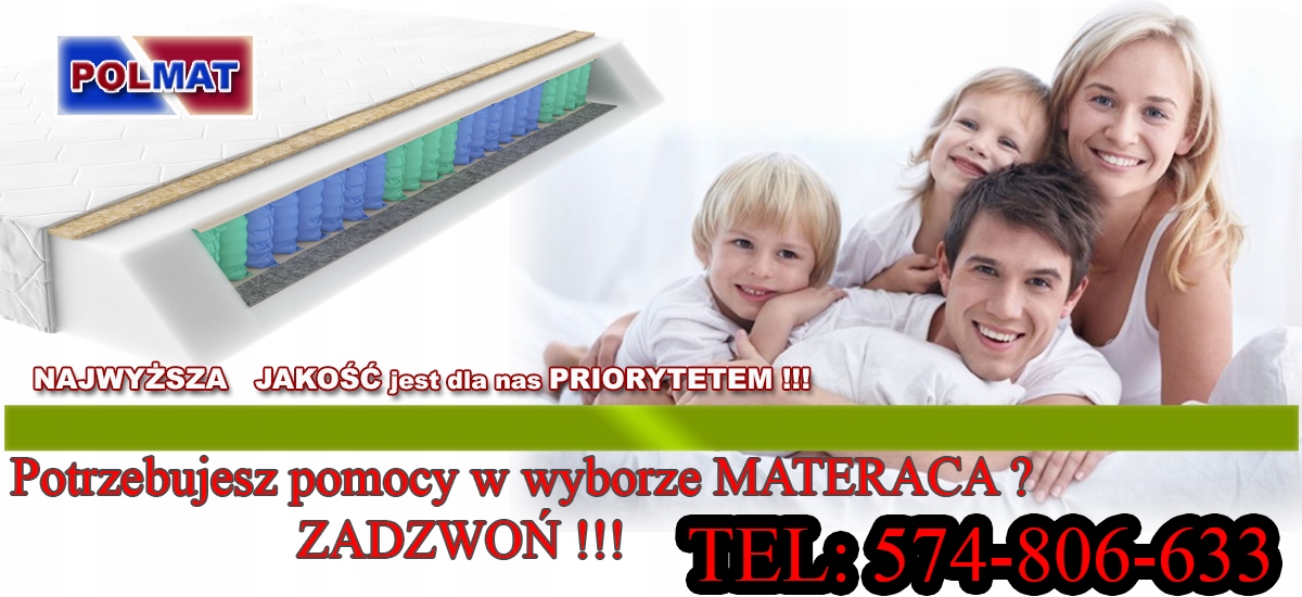 Materac Kieszeniowy SZAFIR 90x200 - 7-STREF - H2 Marka Inny