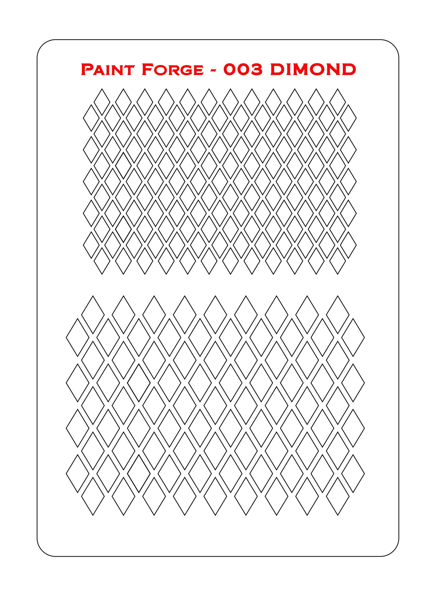 Трафарет шаблон Paint Forge 003 L DIAMOND