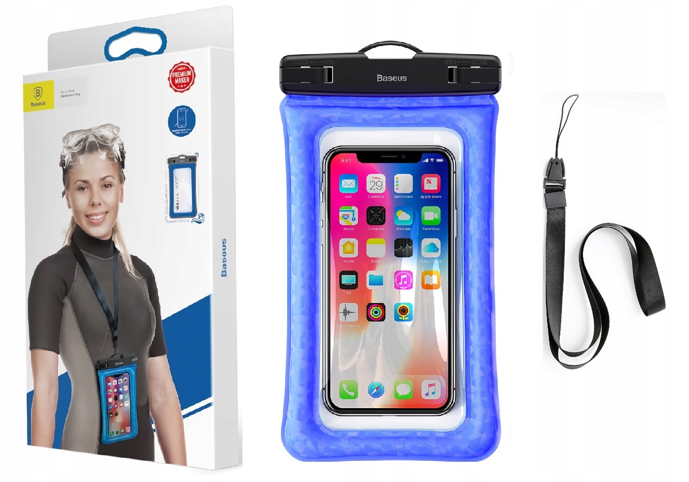 

Etui Baseus Wodoszczelne IPX8 Poduszki Powietrzne