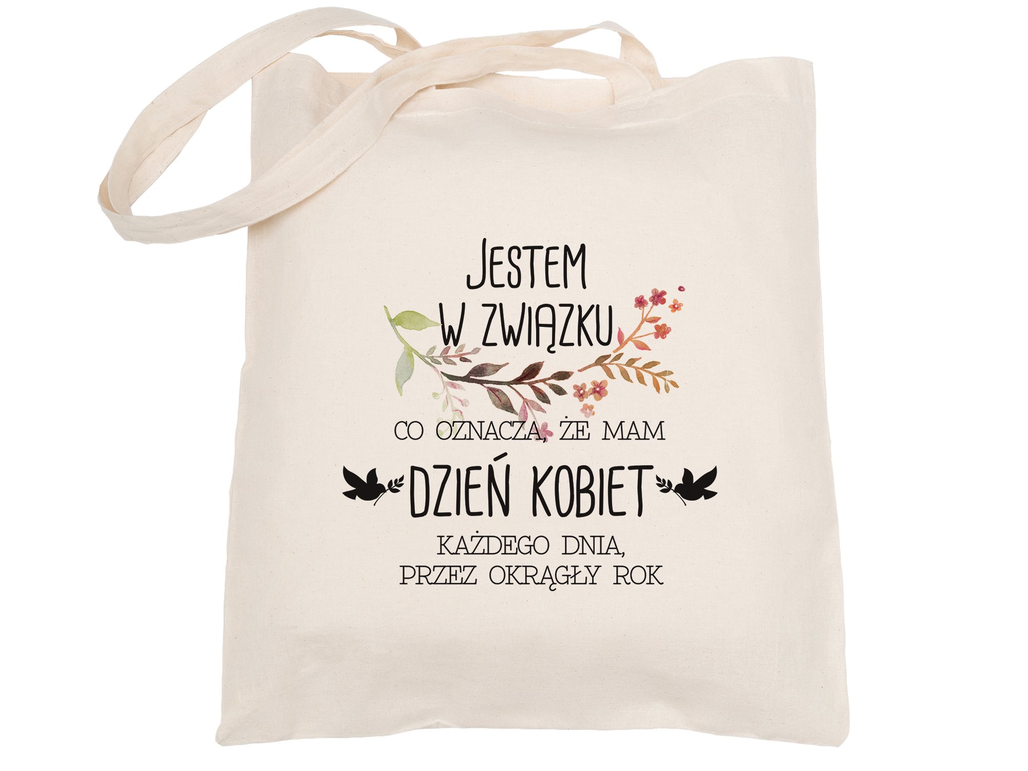 

Torba bawełniana. Prezent dla niej. Dzień kobiet