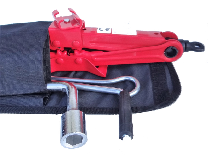 ZESTAW LEWAREK PODNOSNIK KLUCZ DO KOL 17 ETUI Lifting Capacity 1000 kg