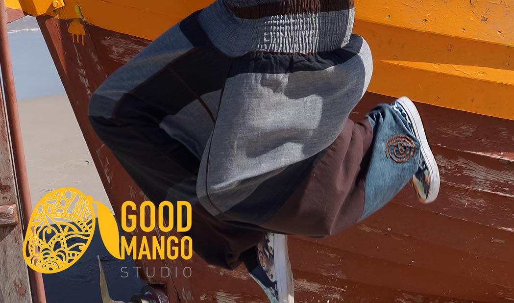 JOGA, INDIE, SZARAWARY/alladynki/pumpy 2 w 1/brown Stan (wysokość w pasie) średni