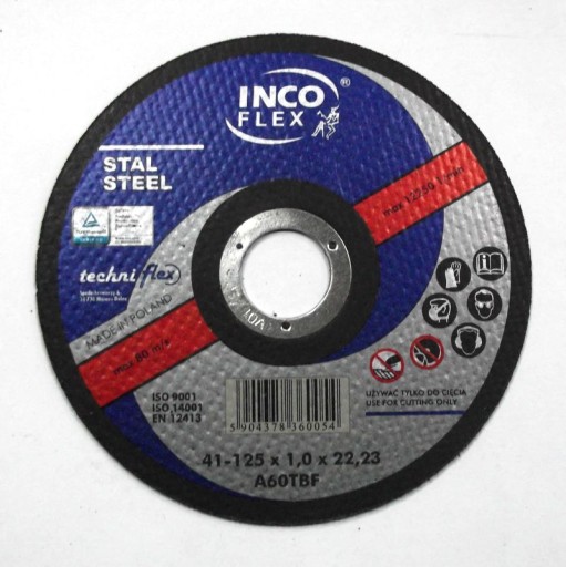 

Tarcza cięcia stali 125x1 Inco Flex do metalu