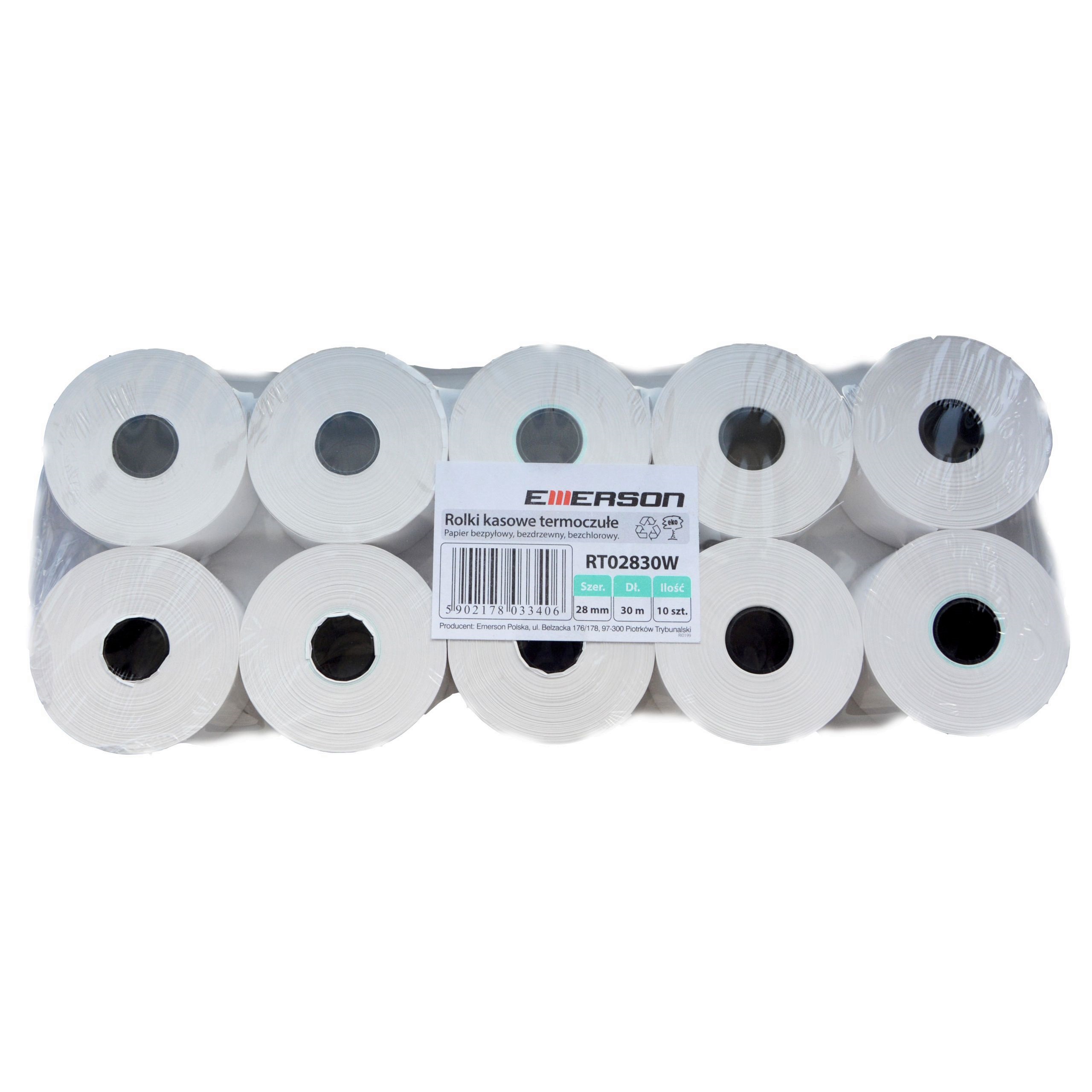 28mm 30m 10x Rolki Papier Kasy Fiskalnej Rt02830w 7091098925 Allegro Pl