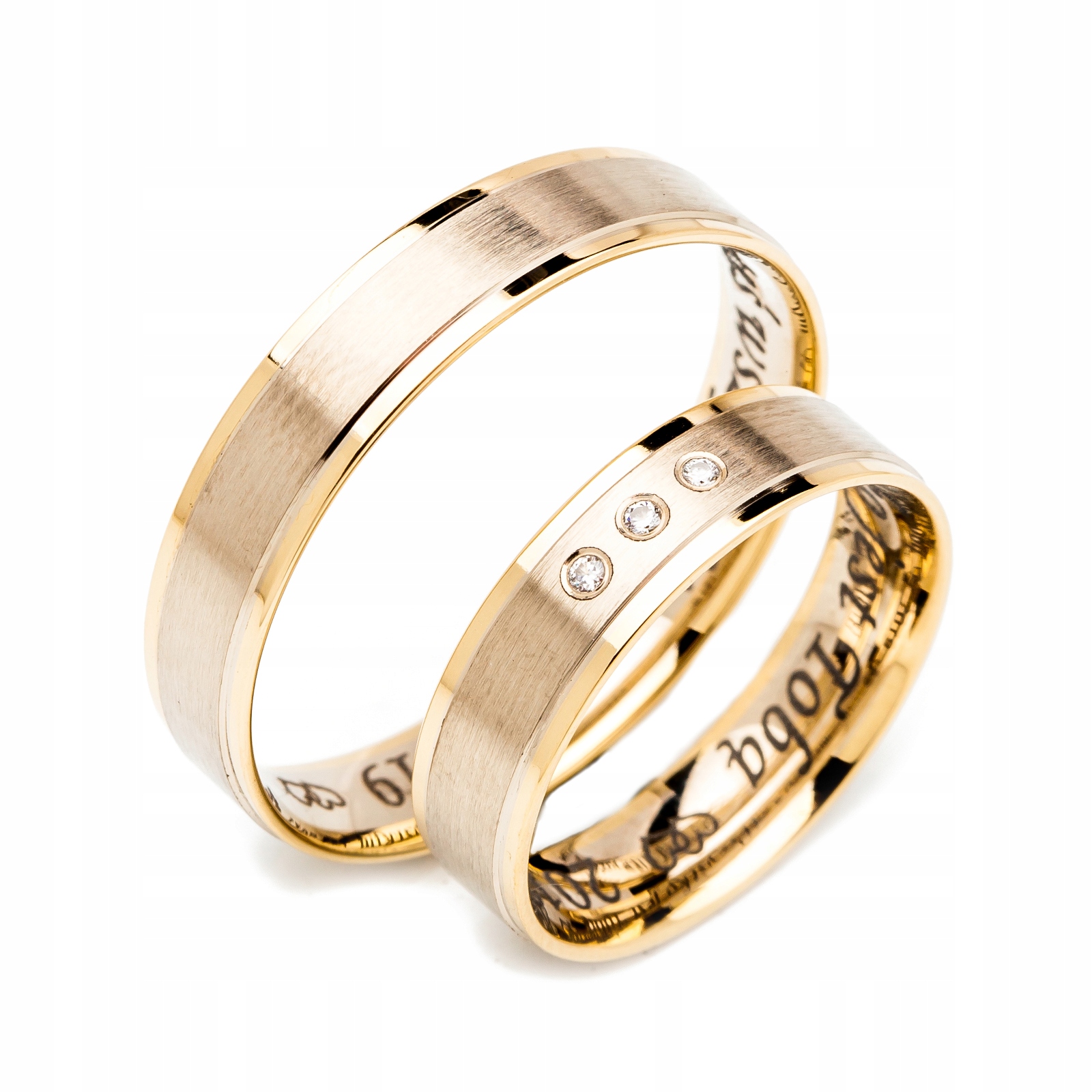 Zlaté Prsteny 14K 3 Zirkony id OE-86C