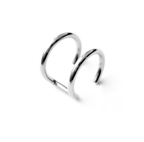 

Nausznica Srebrna Helix Punk Klips Do Ucha 8mm