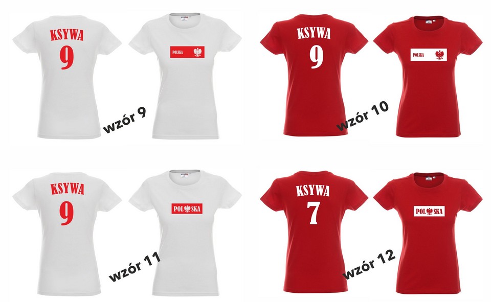 KOSZULKA POLSKI, KIBICA WŁASNY NAPIS IMIĘ dam S Materiał dominujący bawełna