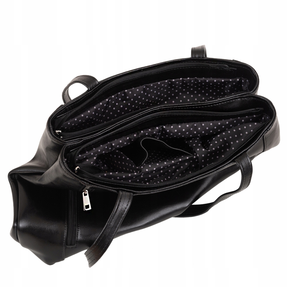 CZARNA SKÓRZANA torebka SKÓRA licowa polska A4 Materiał dominujący skóra naturalna licowa