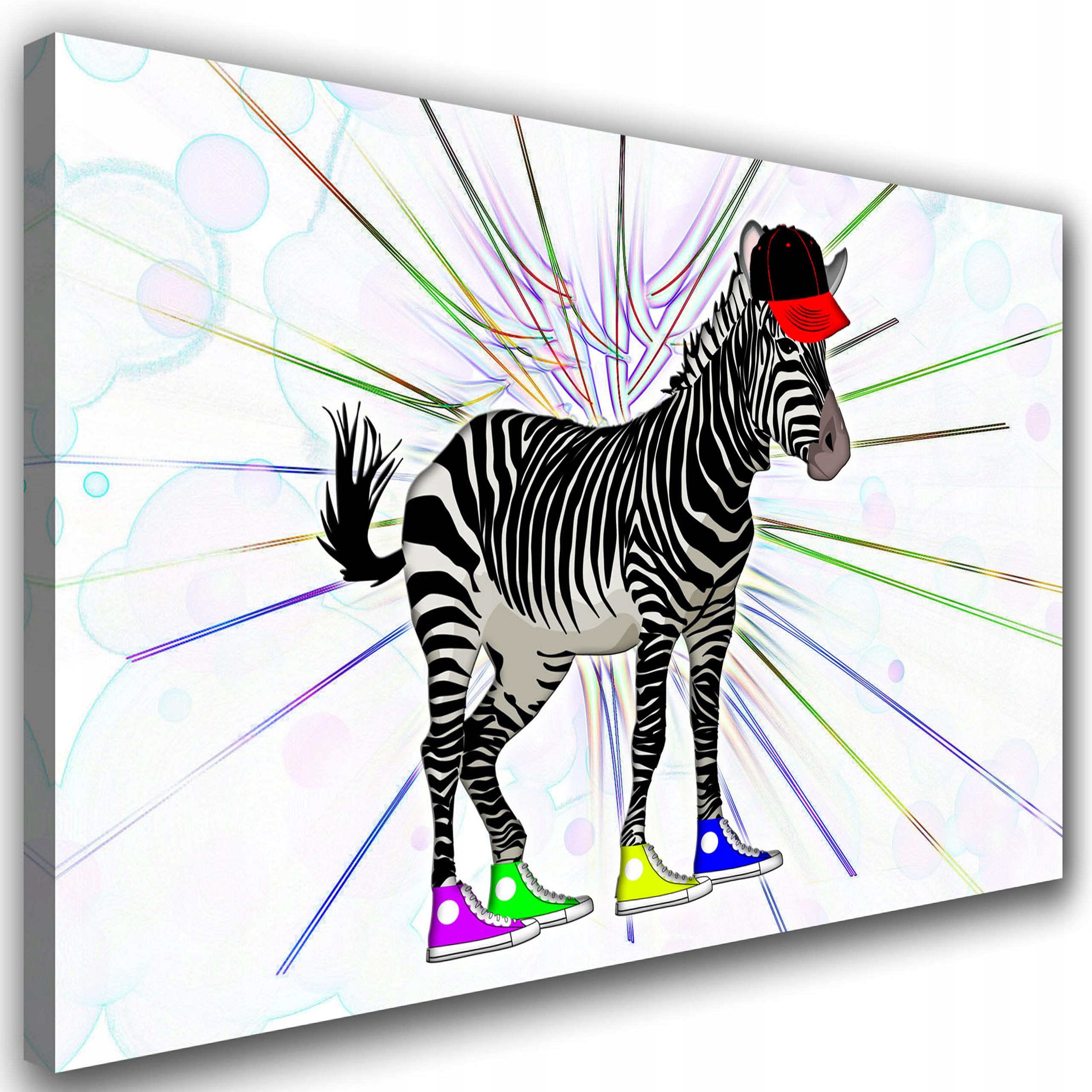Зебра с цветными полосками