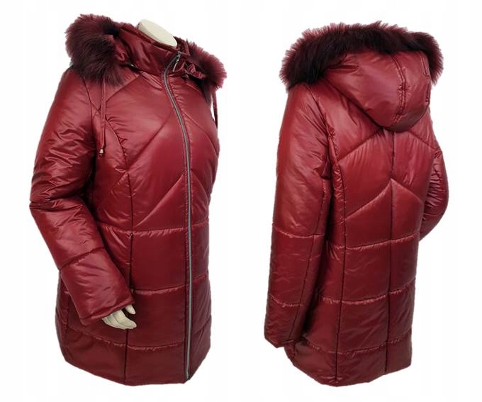 PŁASZCZYK ZIMOWY OCIEPLANY KURTKA ZIMOWA 3XL 52 54 Rękaw długi rękaw