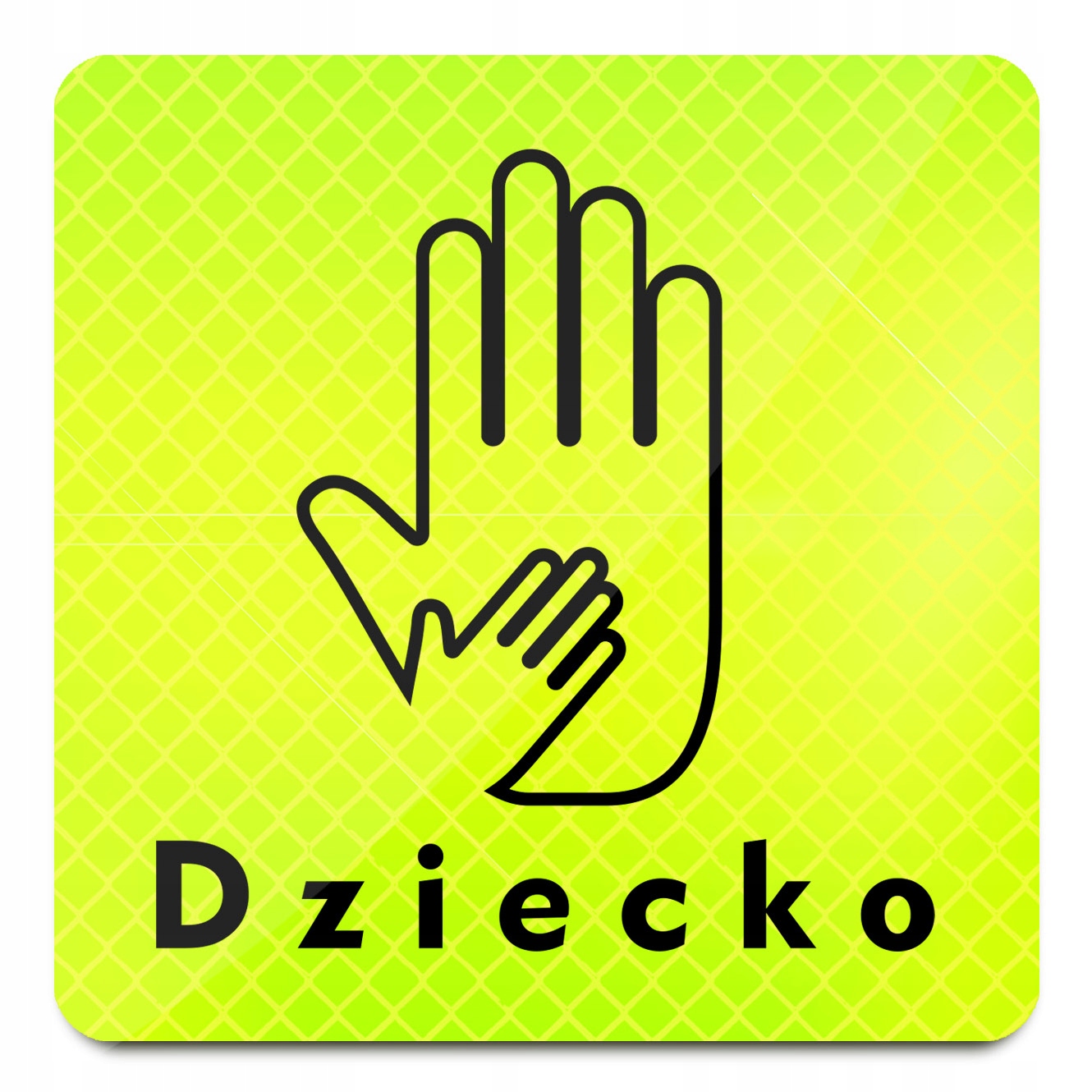 

Naklejka Neon Odblaskowa Ostrzegawcza Dziecko