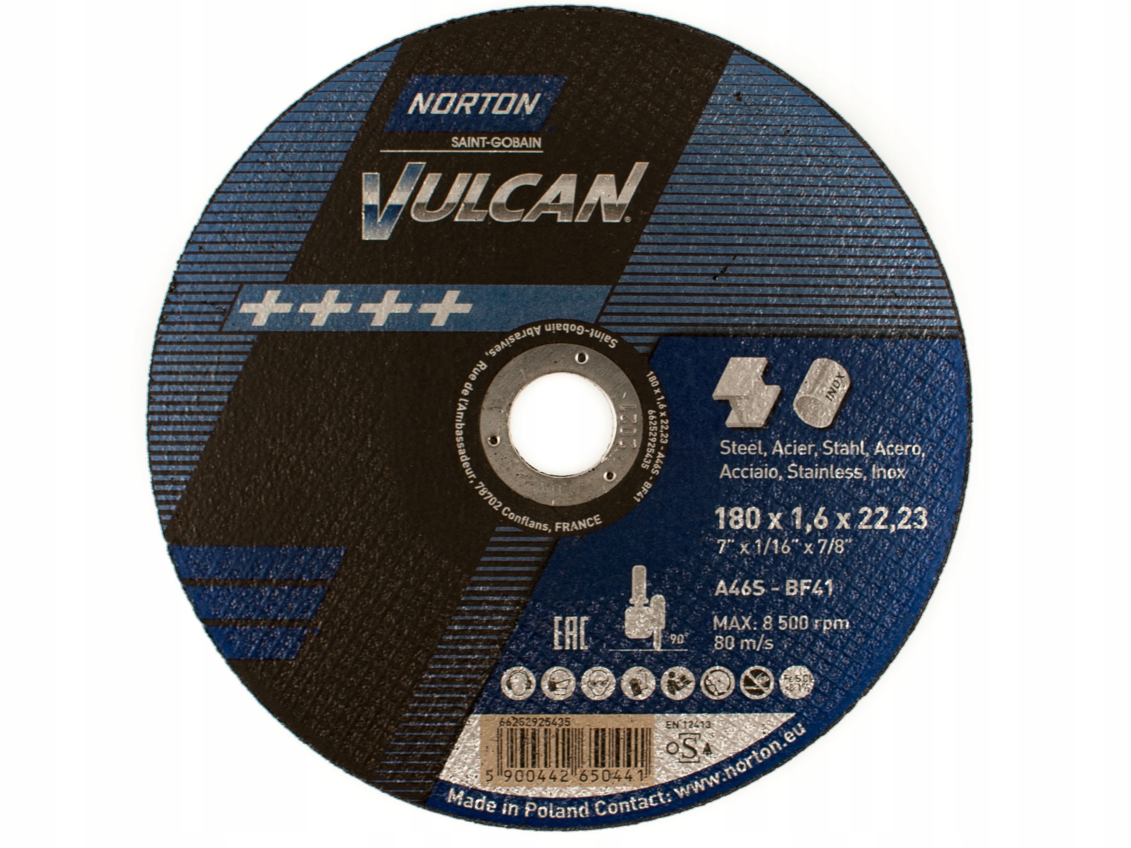 

Norton Tarcza Do Cięcia Stali 180x1,6 Vulcan ++++