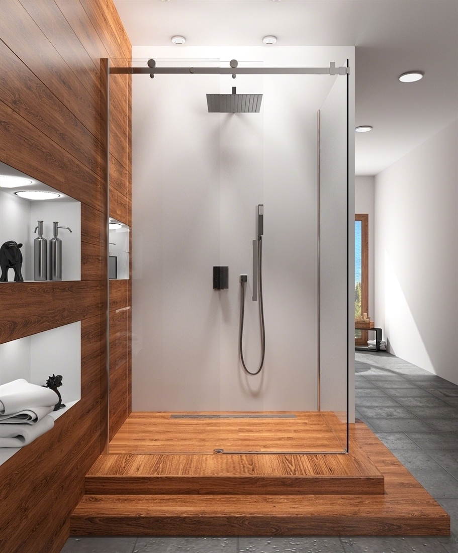 KABINA PRYSZNICOWA ROZSUWANA EASY CLEAN NIXON 100x120 LEWA CHROME OUTLET Marka Rea