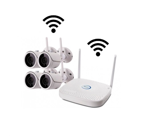 Bezdrátový Monitoring Wifi 4 Kamery Hd IR30 m