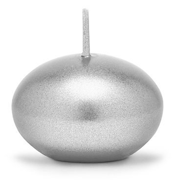 

Świeczka Pływająca Metaliczna Srebrna 4CM Wesele