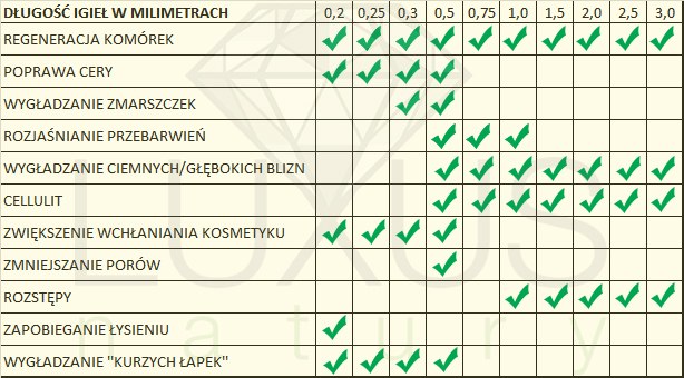 DERMA ROLLER ZGTS IGŁY TYTAN 2,0 MM - MODEL 2018!! Typ roller