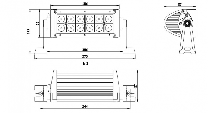 LAMPA ROBOCZA LED PANEL 36W CREE 2640Lm SWIATLA Part number 02588
