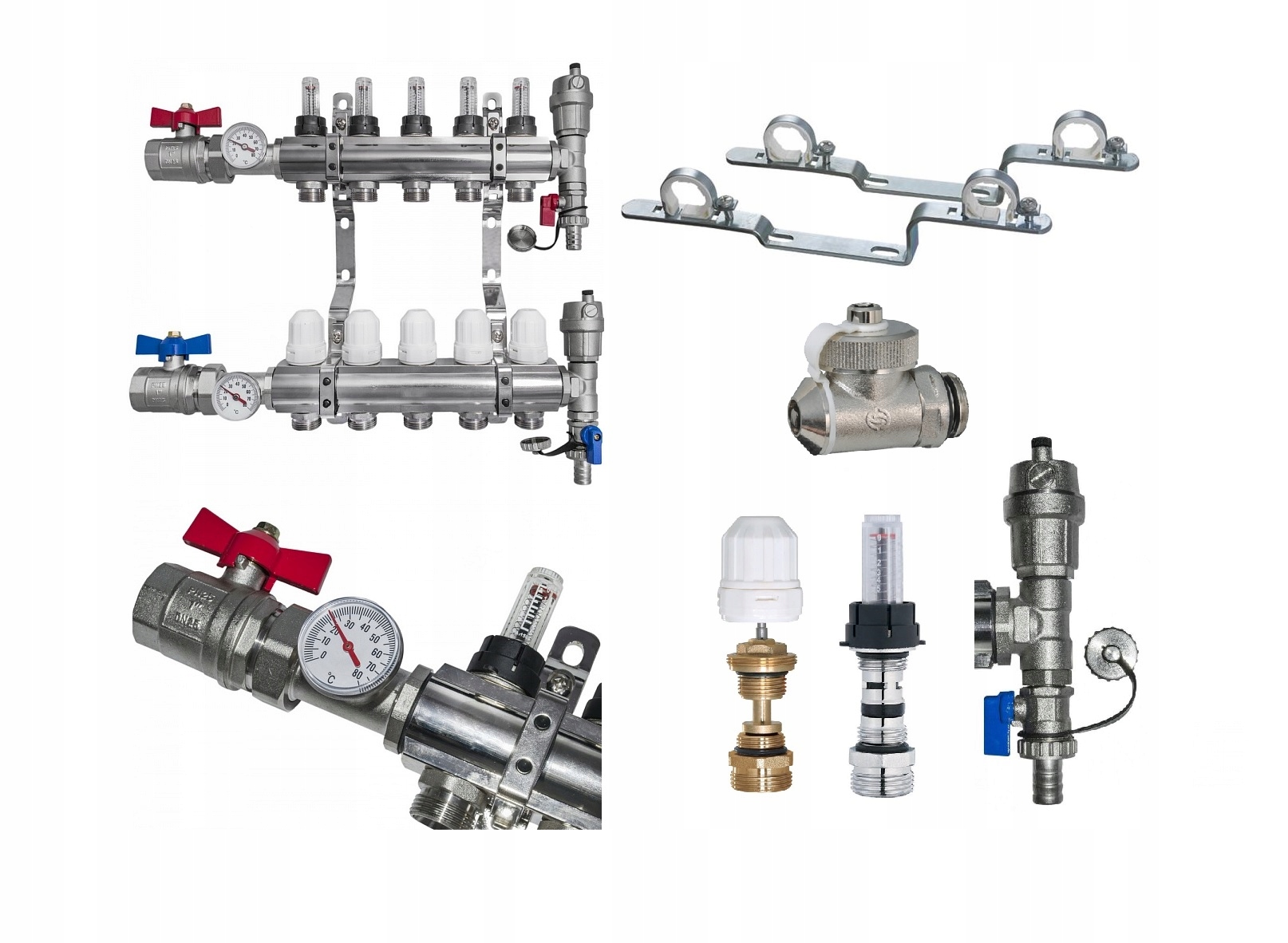 Распределитель тепла 5 контуров комплект podłogówka что  в .