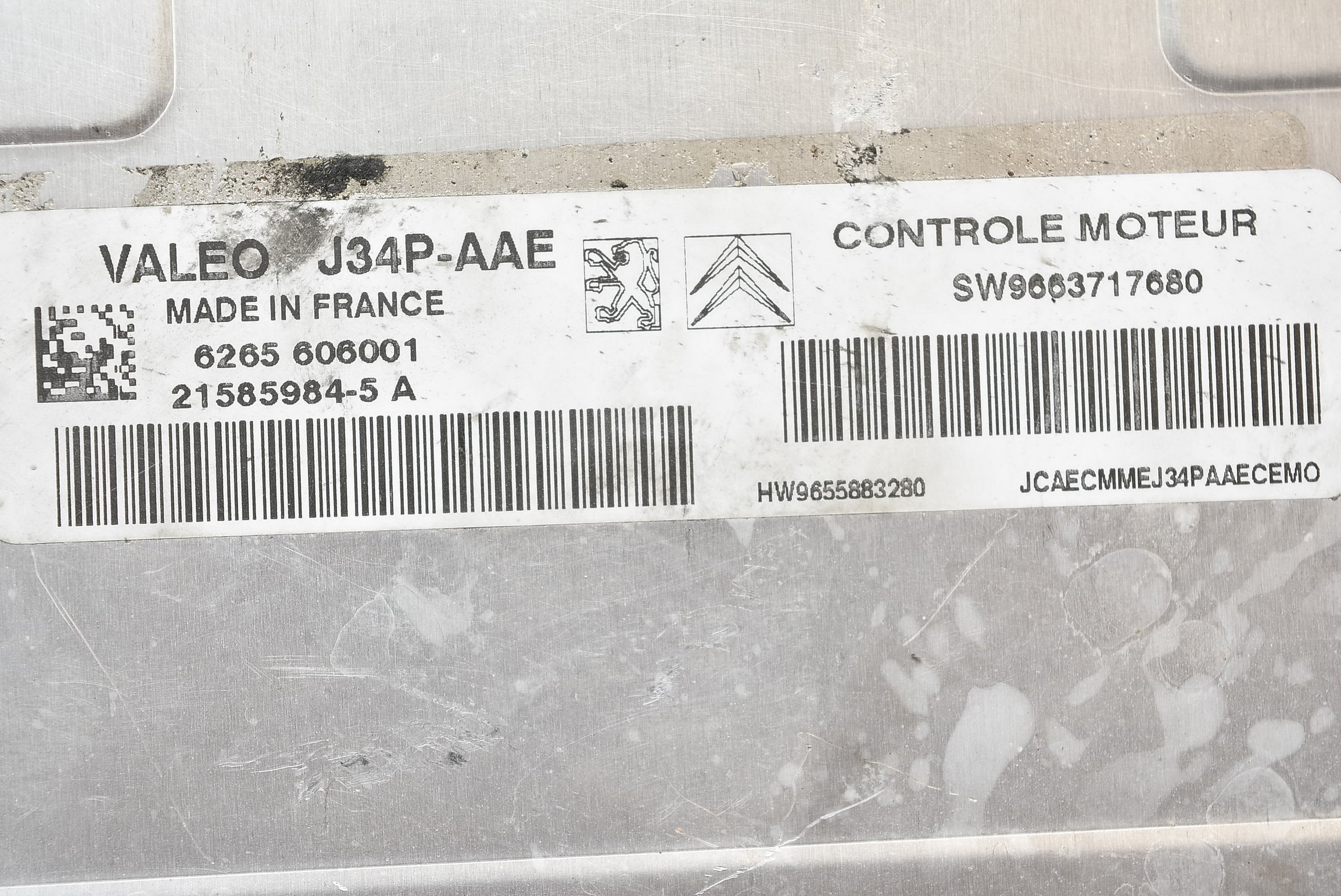 komputer PEUGEOT SW9663717680 HW9655883280 Numer katalogowy części 9663717680