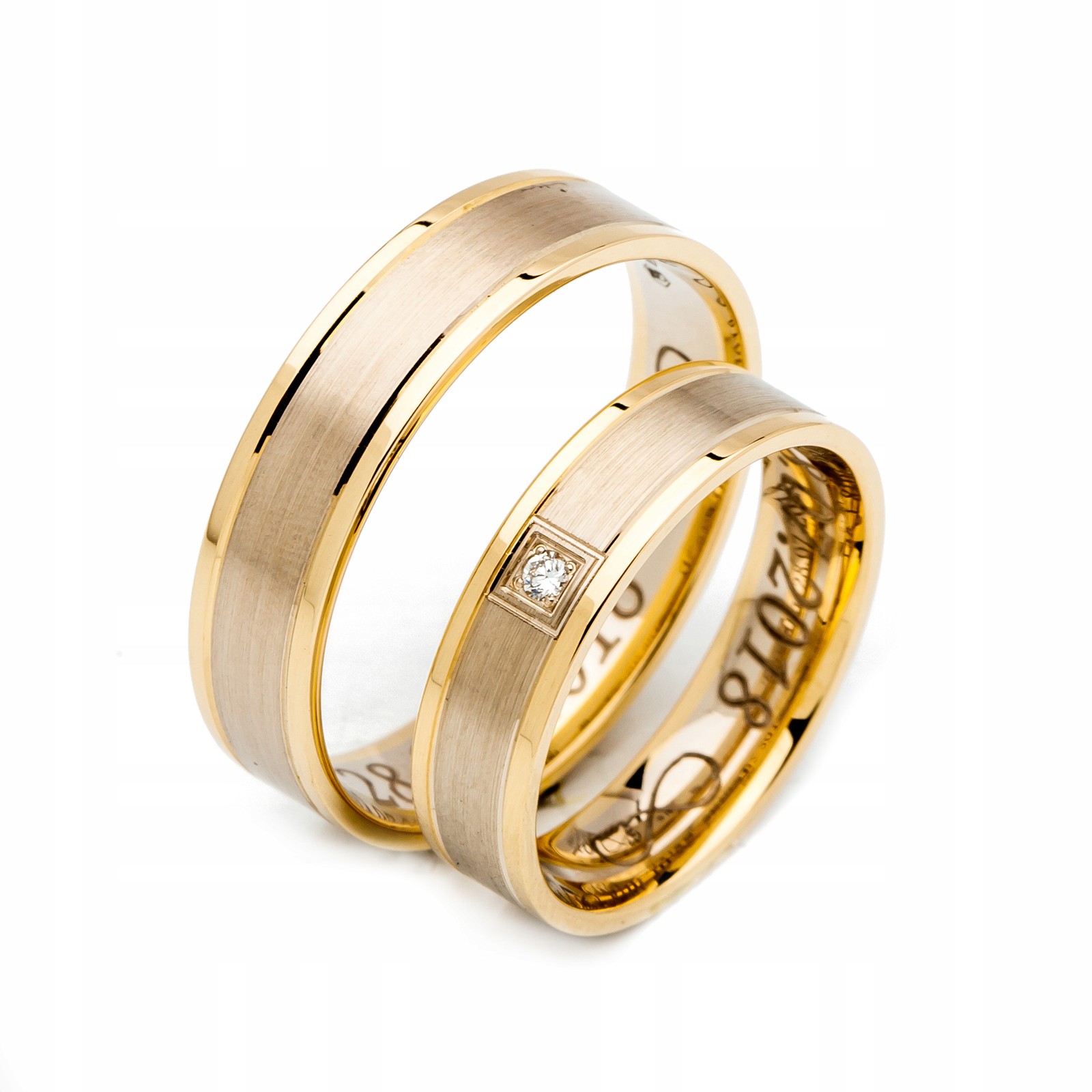 Zlaté Svatební Prsteny Brylant Si/h 1,75 mm OE-35B