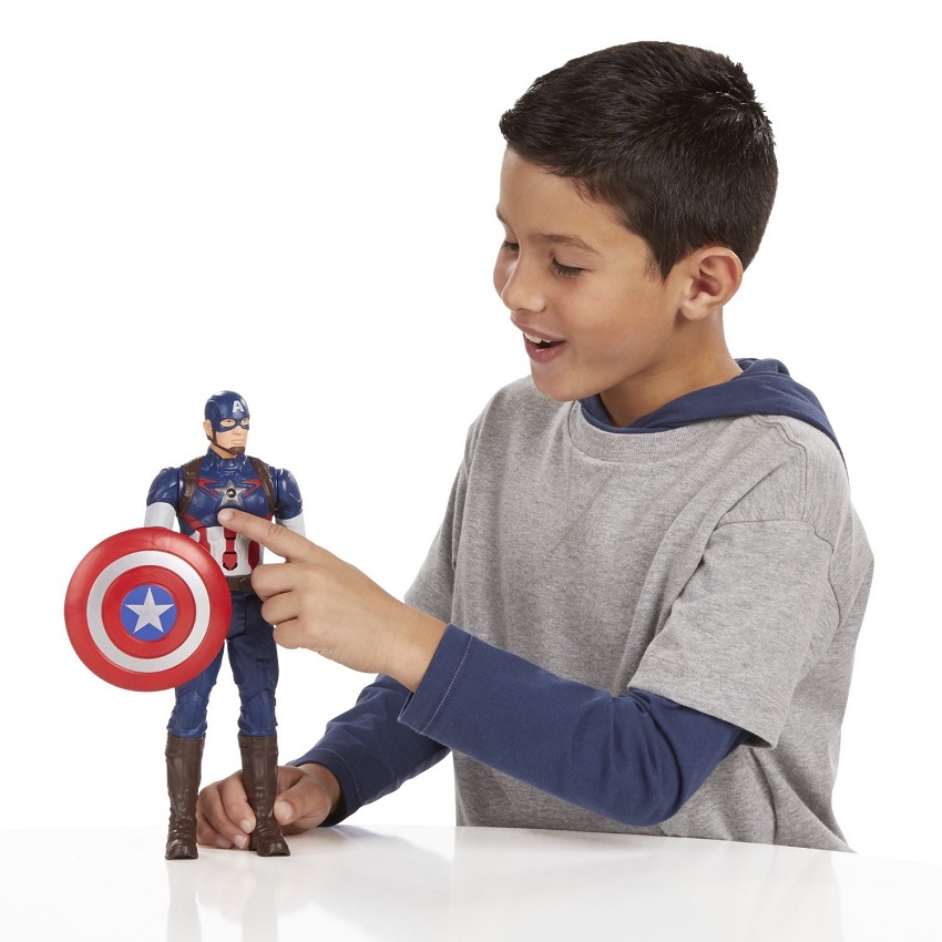 HASBRO KAPITAN AMERYKA RUCHOMA FIGURKA DŹWIĘK 30cm Seria Titan Hero Tech