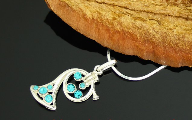 Srebrny 0,925 wisior waltornia 04 swarovski turkus Rodzaj Wyrób jubilerski