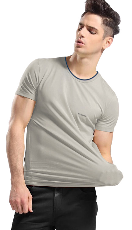 

T-shirt Koszulka Koszulki Męskie 327 4XL popielaty