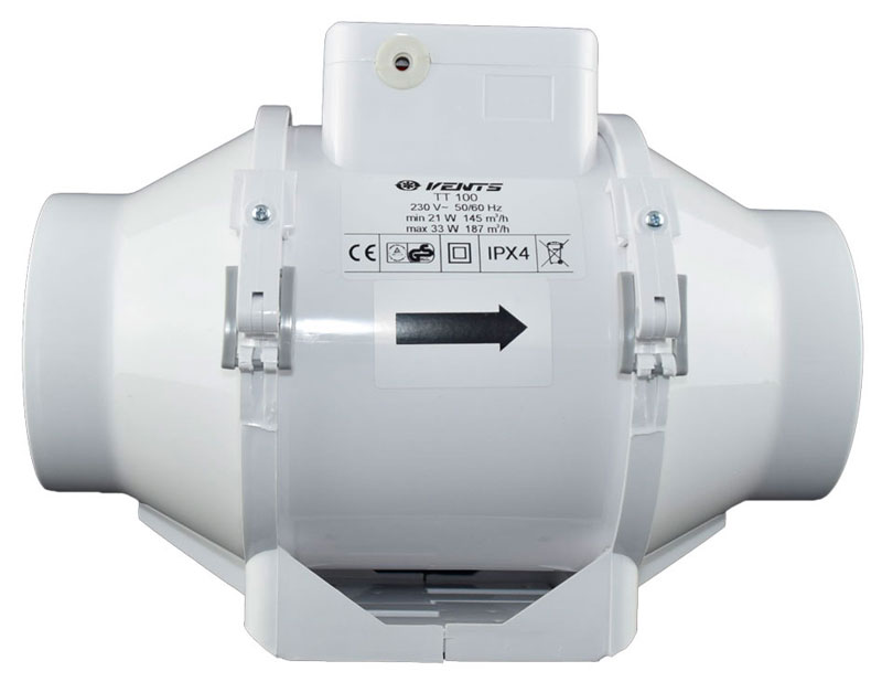 Wentylator Kanałowy Vents Tt 160T Nawiewny Wywiewny Dwubiegowy Z Timerem