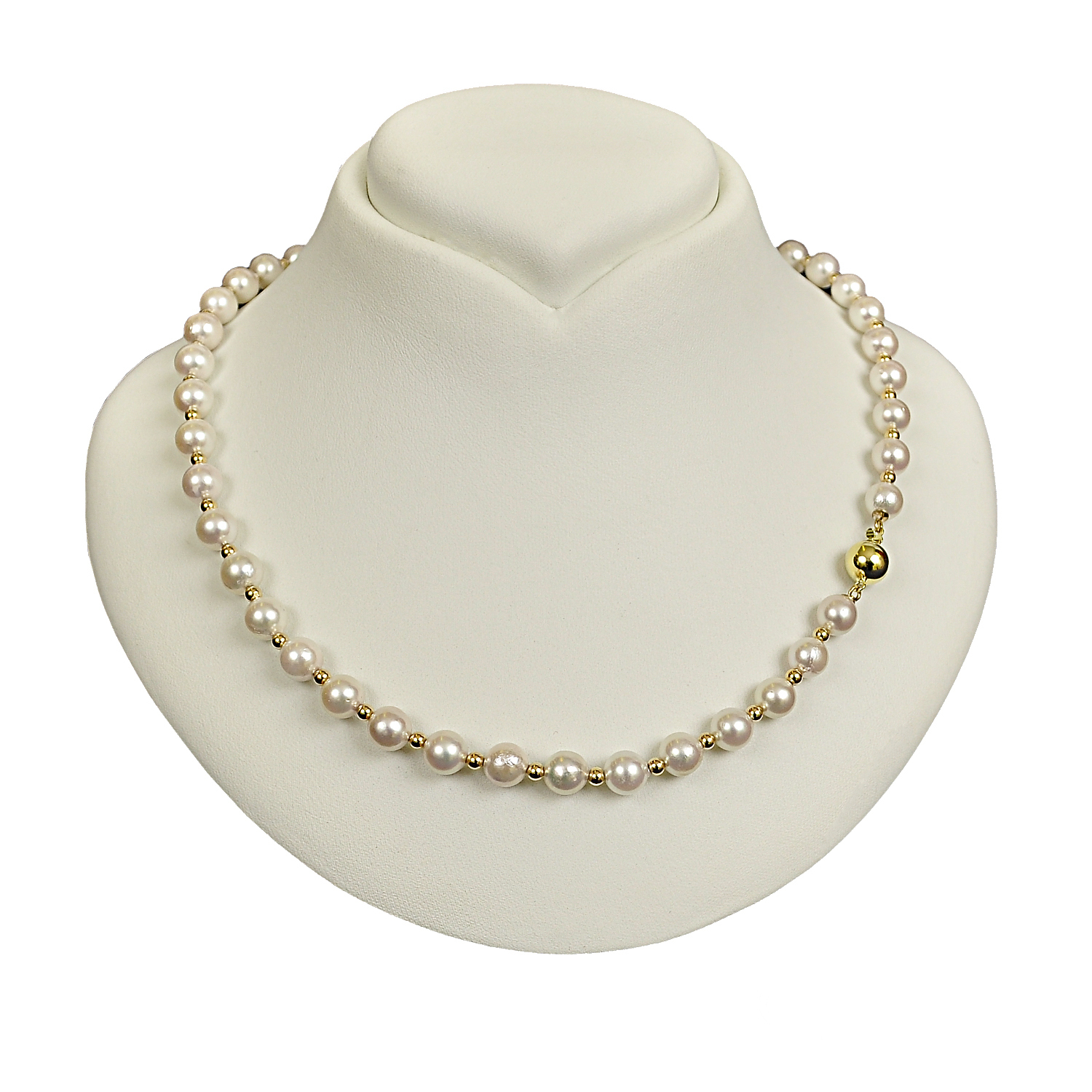Luxusní Zlatý Náhrdelník Z Mořských Perel Akoya