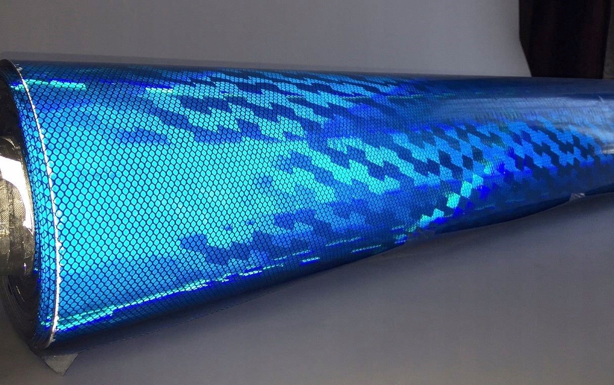 FOLIA ODBLASKOWA PLASTER MIODU GRUBA NIEBIESKA BLU Kolor niebieski