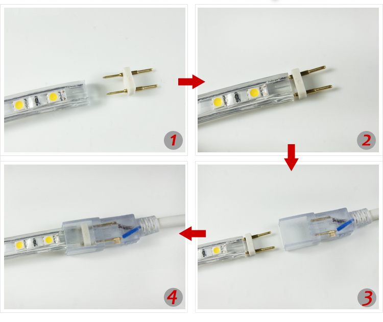 ZŁĄCZKA ELASTYCZNA DO TAŚMY LED 230V 2835 Typ złączka