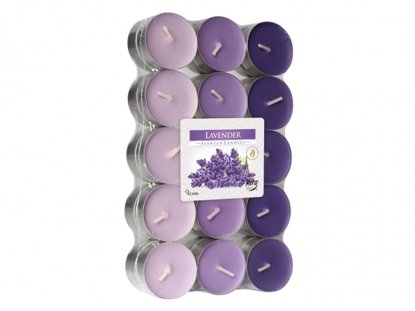 

Podgrzewacze tea light zapachowe Lawenda 30szt