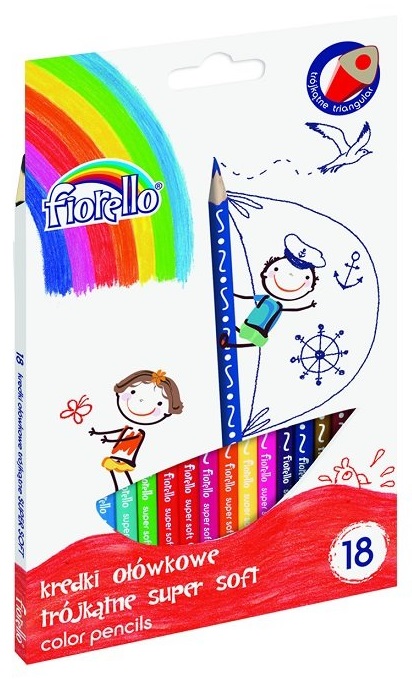 

Kredki Fiorello Soft 18 kol trójkątna Grafit