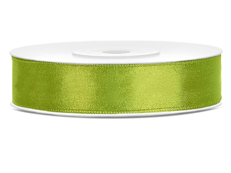 

Wstążka tasiemka satynowa jasnozielona 12mm x 25m