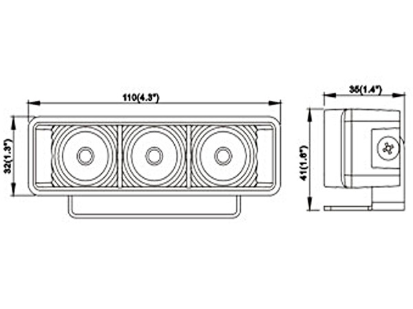 2 Lampa LED migajaca KOGUT 11cm IP65 12V 24V MOC Forklift brand other