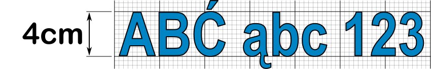 Wodoodporne naklejki napisy LITERY / CYFRY samoprzylepne 4 cm Stan opakowania oryginalne