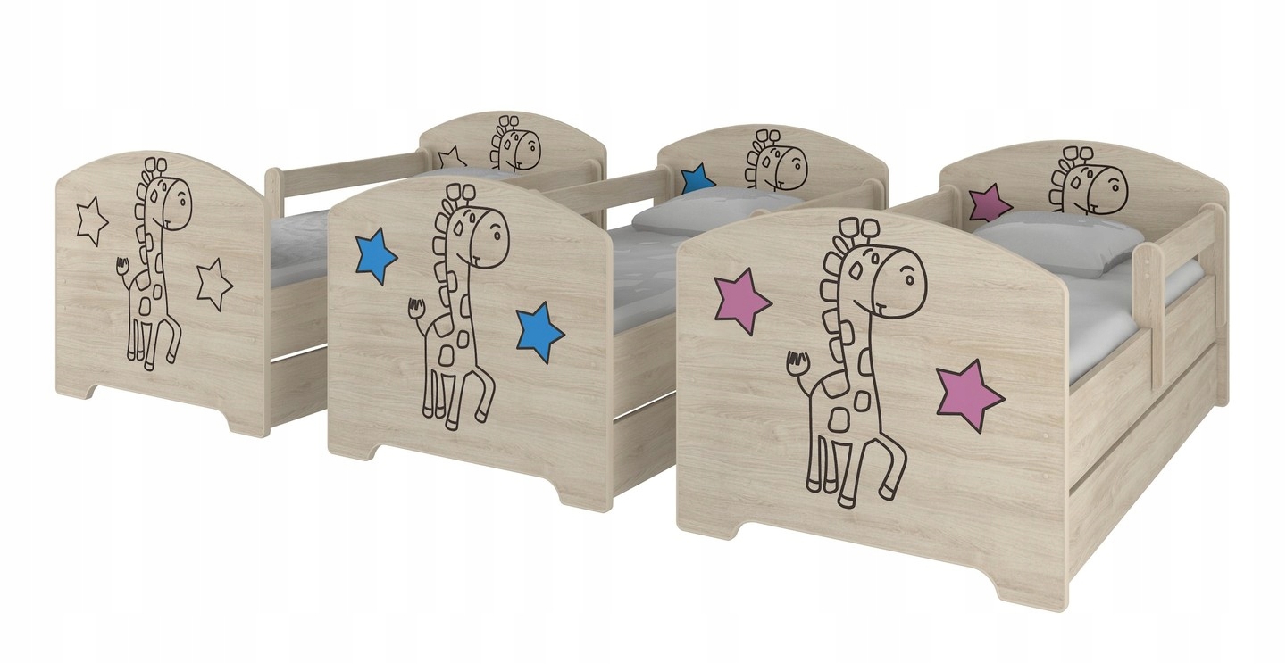 Łóżko dziecięce dla dziecka OSKAR BABY BOO 140x70 materac SZUFLADA PB Długość 144 cm