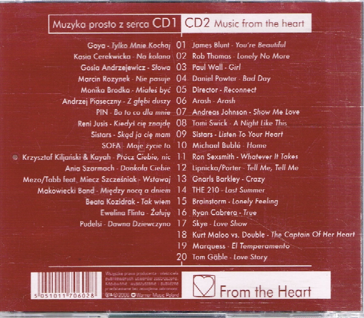 WALENTYNKA 2021 From The Heart - 2 CD I LOVE YOU Nośnik CD