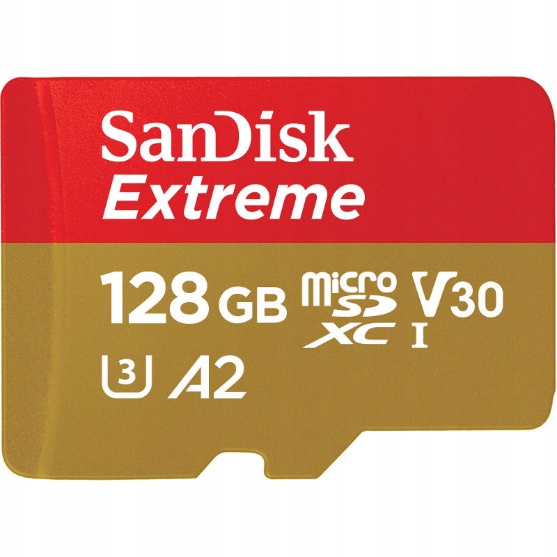 SANDISK EXTREME microSDXC 128 ГБ 160/90 МБ / с A2 V30